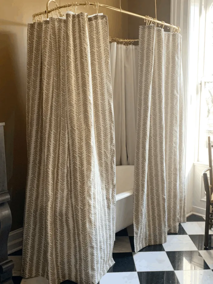 DIY Custom Full Length Shower Curtain