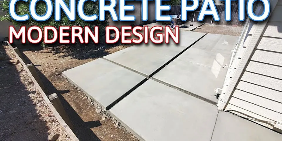 How do you redesign a concrete patio?