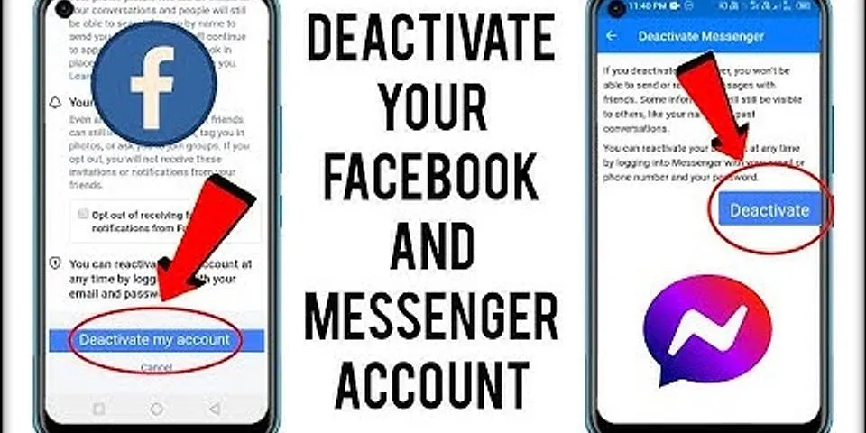 How to deactivate Messenger account