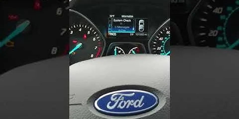 How to reset Oil Change on Ford Escape 2014