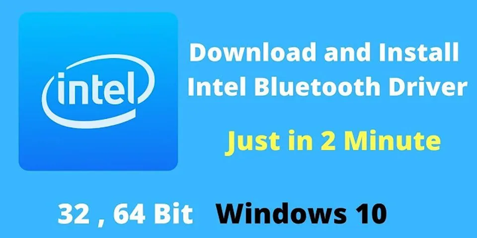Install Bluetooth driver for Windows 10, 8 7 laptop PC