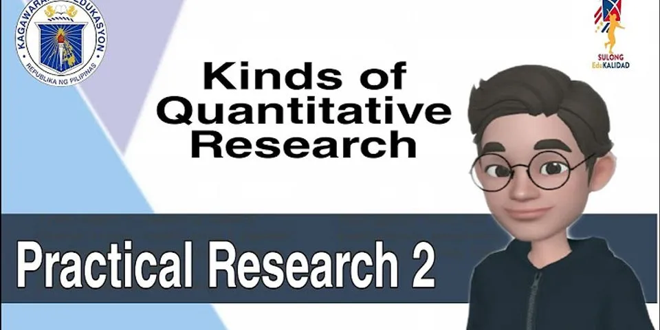 What are the 5 types of quantitative research?