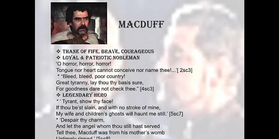 What happens between Macduff and Macbeth?