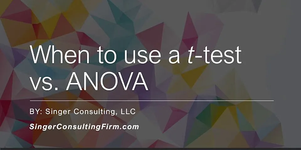 What is ANOVA and why is it used?