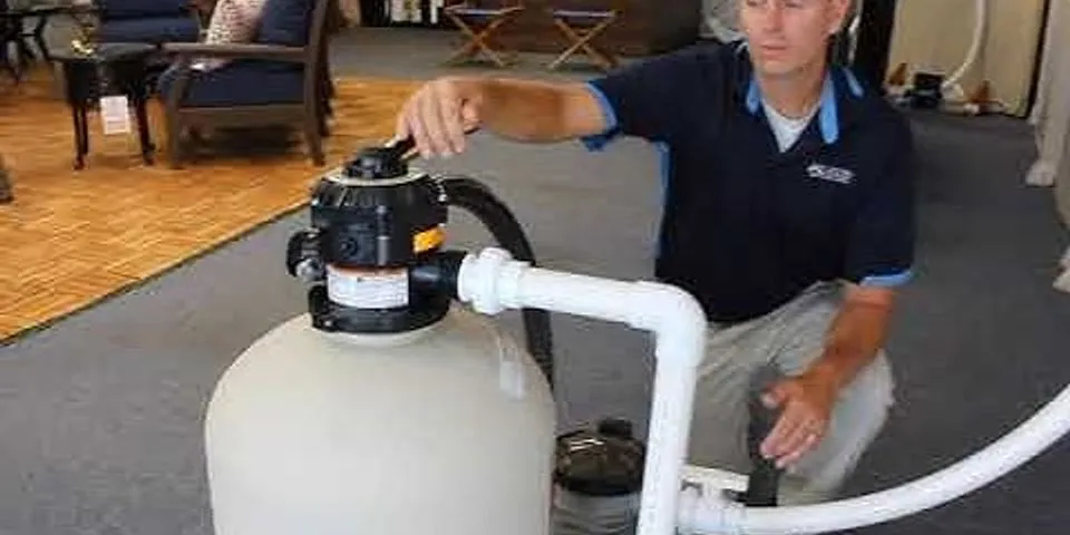 What setting do you set a sand filter to drain a pool?